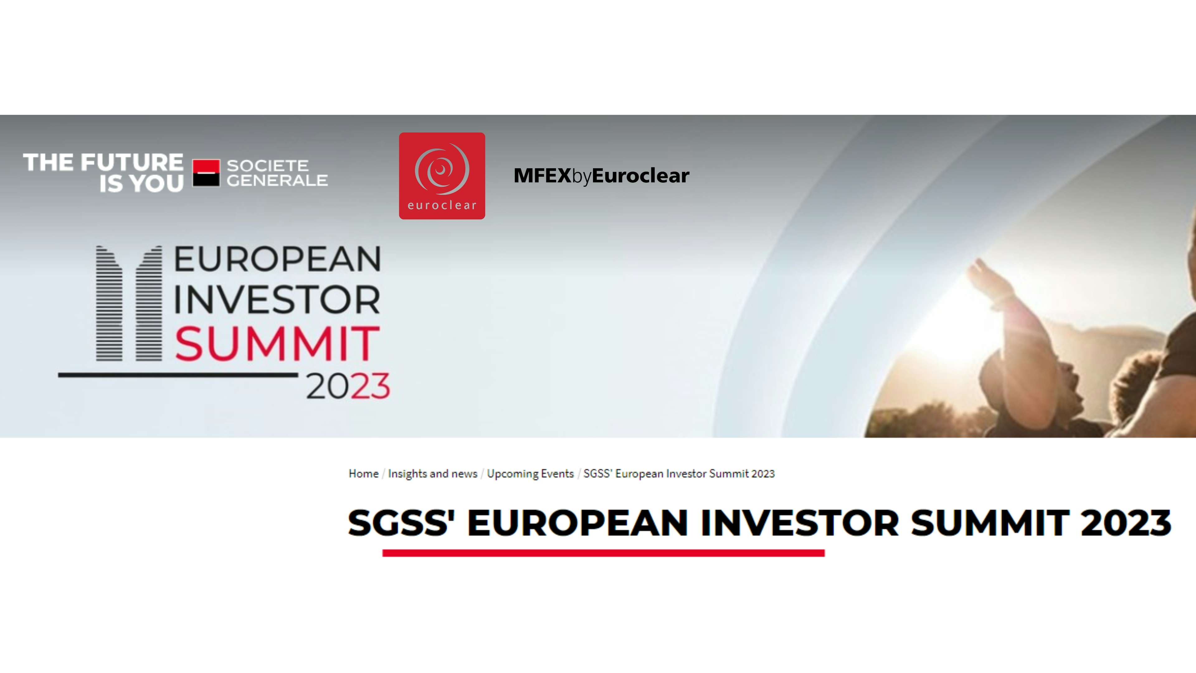SGSS' EUROPEAN INVESTOR SUMMIT 2023
